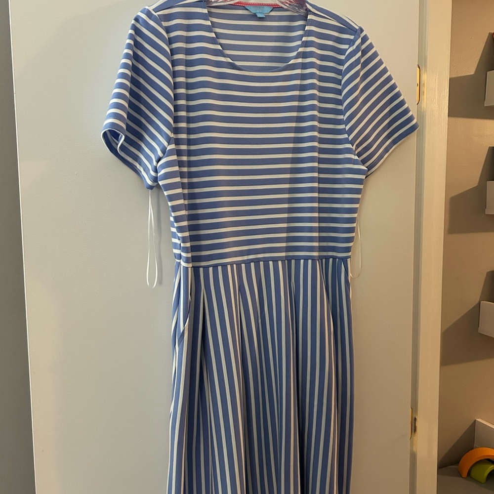 Draper James RSVP blue and white Striped dress